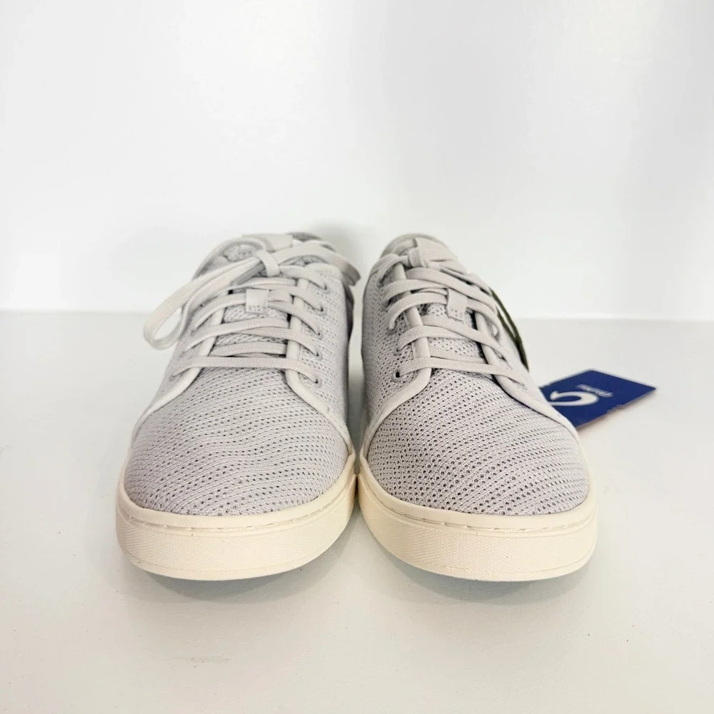 OluKai Pehuea Li Sneakers Womens 8 Mist Grey New Mesh Walking Casual Drop In